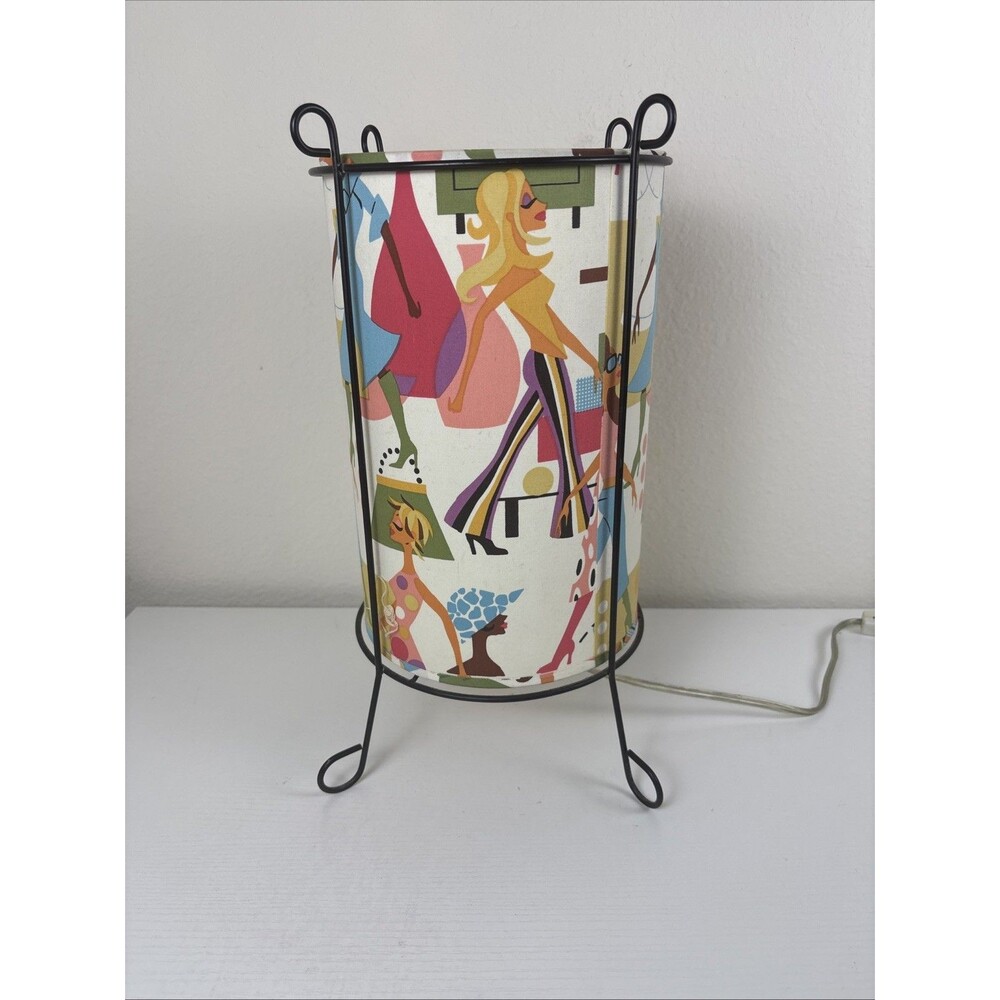 Vtg Tonner Dolls Fashion Wardrobe Print Lamp MCM Modern Century 50s Kitsch